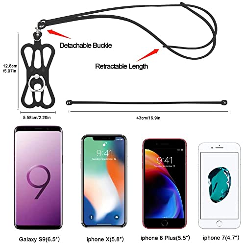 2 Pcs Adjustable Phone Lanyard with Grip – Universal for Most Smartphones