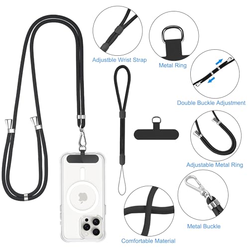 Adjustable Phone Lanyards & Straps - 2 Pack for iPhone & Most Phones