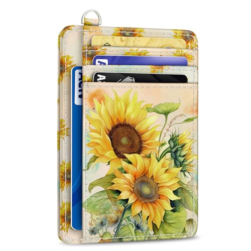 Cute RFID Blocking Sunflower Wallet for Women - Travel Card Holder