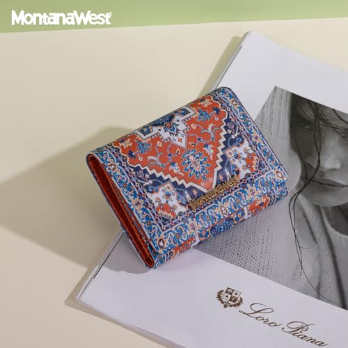 Montana West Bohemian Small Trifold Wallet for Women with ID Window