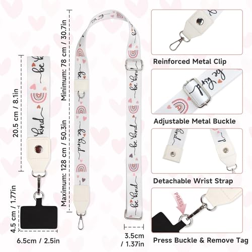 Adjustable Phone Wrist Strap with Clip and Wallet Crossbody