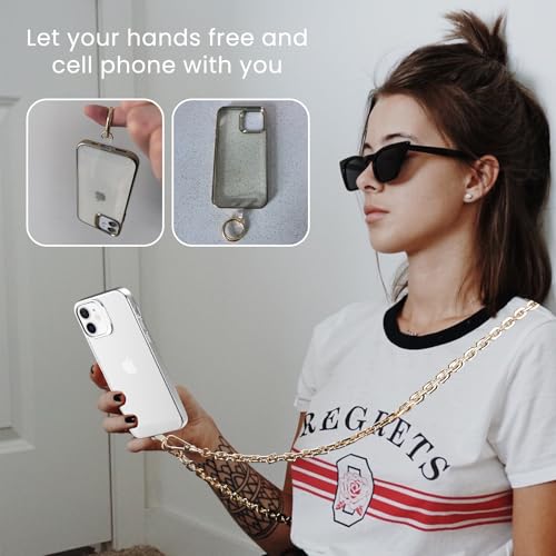 Gold Universal Cell Phone Strap for iPhone and Samsung