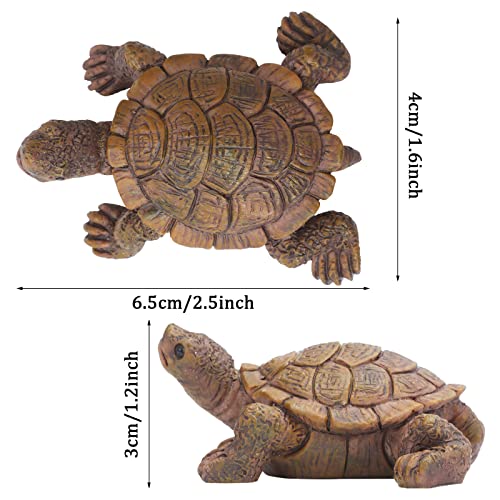 Miniature Realistic Sea Turtles VAIPI 4-Pack Decor for Beach and Bonsai